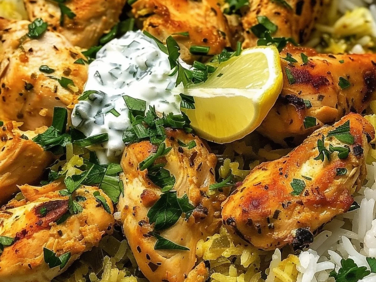 Dump and Bake Chicken Tzatziki Rice: Easy and flavorful!