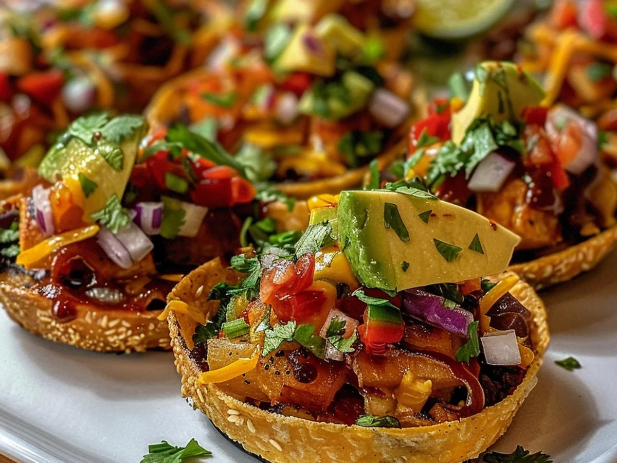 Mini BBQ Veggie Tostada Bites You Must Taste Today!
