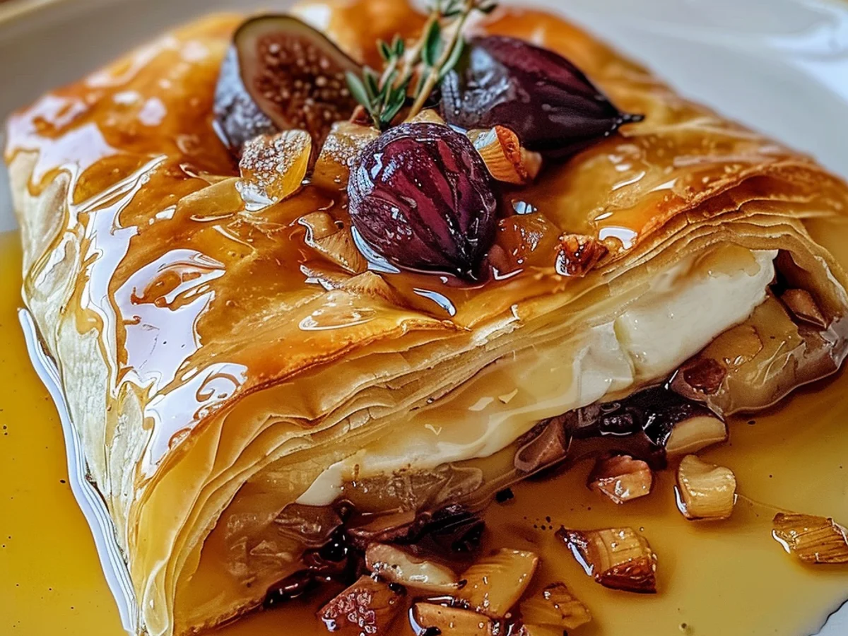 Baked Brie In Puff Pastry With Honey And Fig Awaits You!