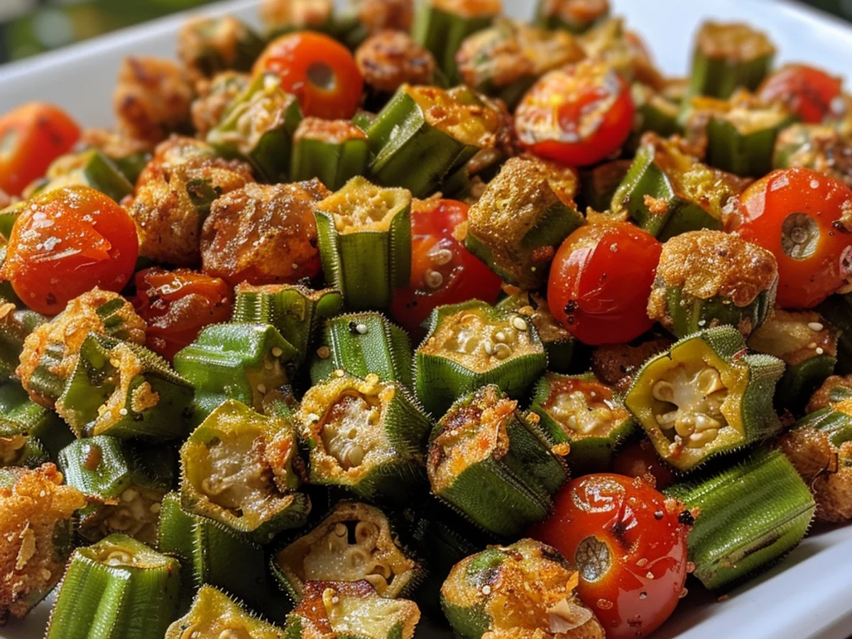 Classic Fried Okra and Tomatoes: A Southern Delight Awaits!