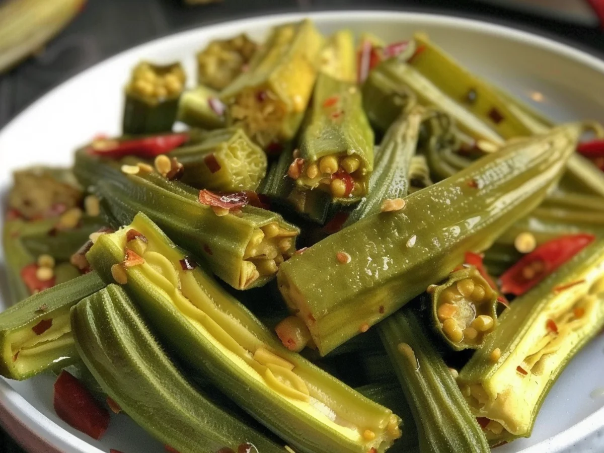 Easy Crisp Pickled Okra That Will Impress Your Guests!