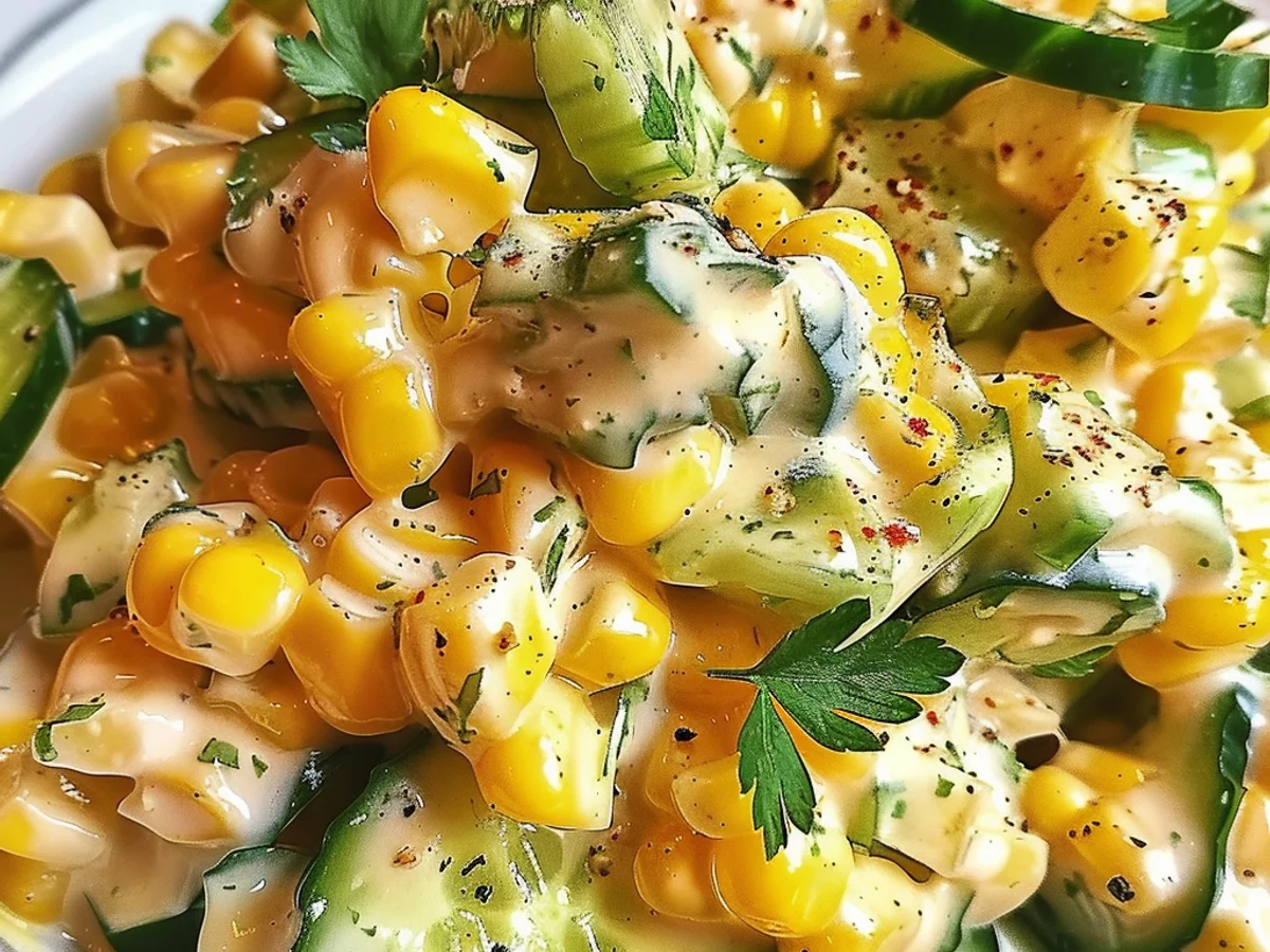 Street Corn Creamy Cucumber Salad: A Refreshing Delight!