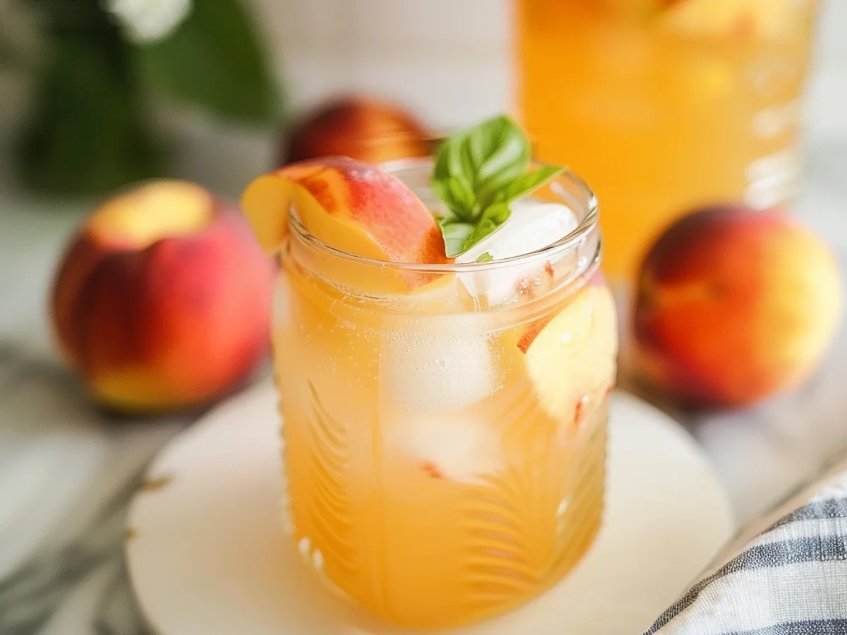 Refreshing Homemade Peach Lemonade Recipe That Refreshes!