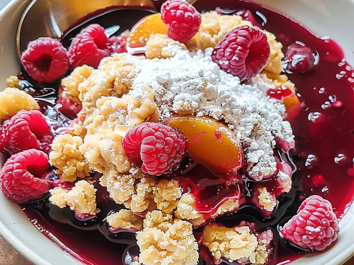 Easy Peach and Raspberry Cobbler: A pleasant Treat!