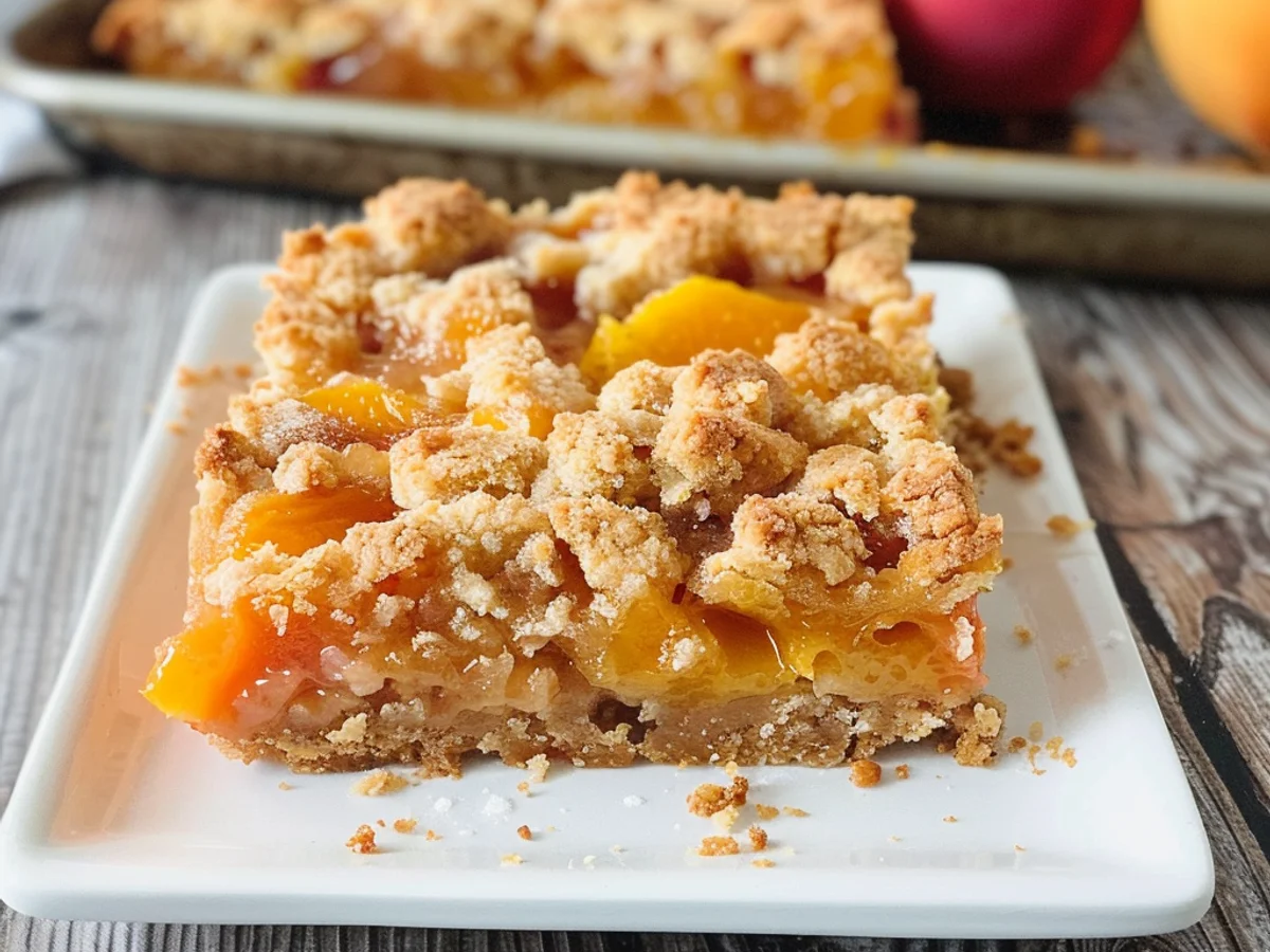 Peaches and Cream Crumble Bars That Delight Every Bite!