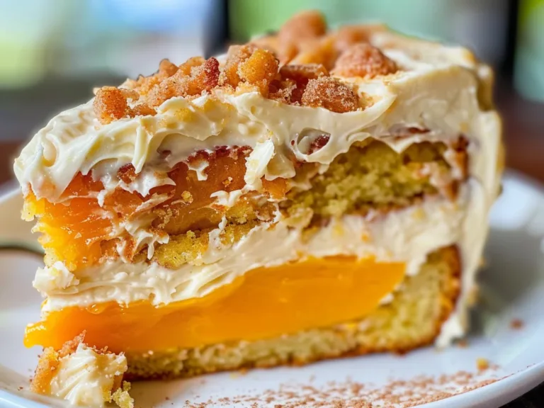 Peach Cake With Brown Sugar Frosting Will Delight You! 2 recipe 1753967446974