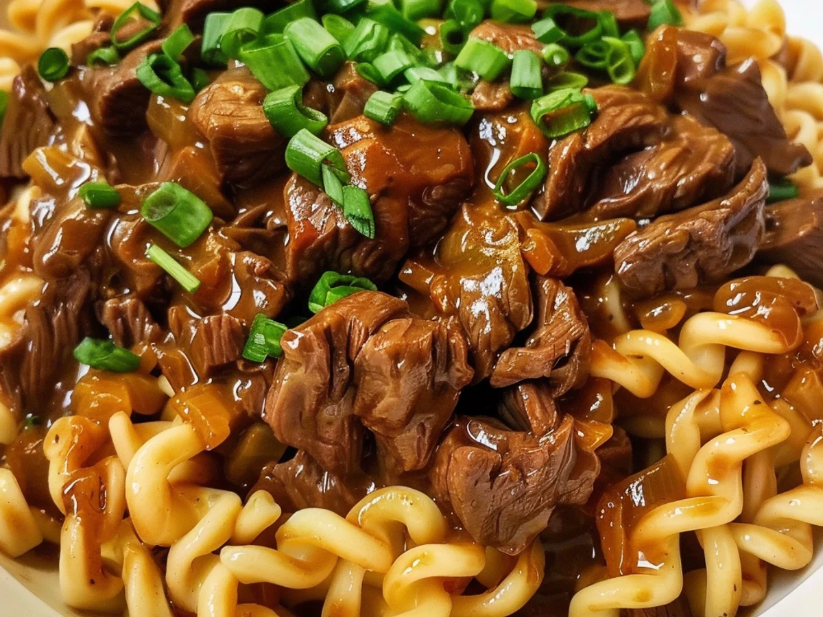 Easy Crockpot Beef Tips & Noodles Recipe You’ll Love!