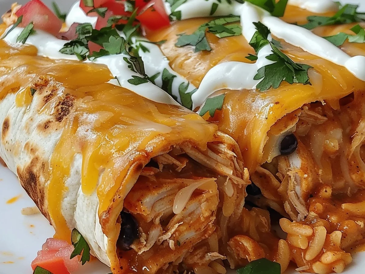 Easy Smothered Baked Chicken Burritos Recipe That Delights!