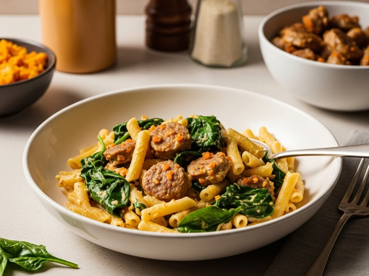 Creamy Butternut Squash Pasta With Sausage Delights You!