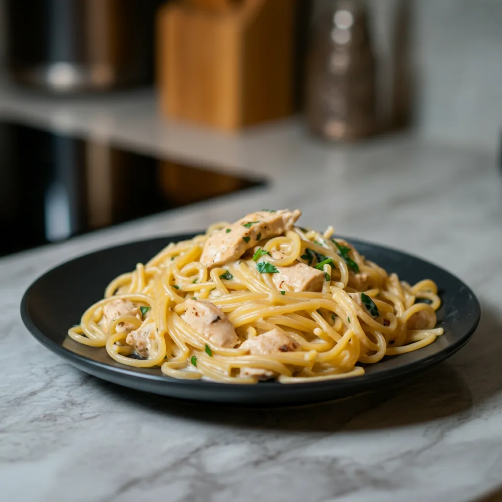 Creamy Spaghetti Chicken: A Homestyle Dinner Dream 4 Recipe image