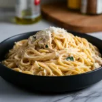 best creamy spaghetti chicken recipe featured 2