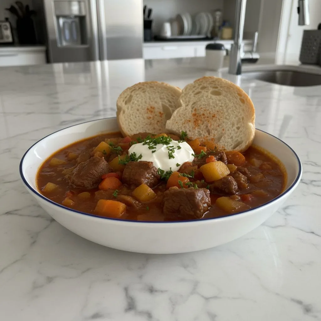 Hearty Hungarian Goulash Recipe for Dinner 4 Recipe image