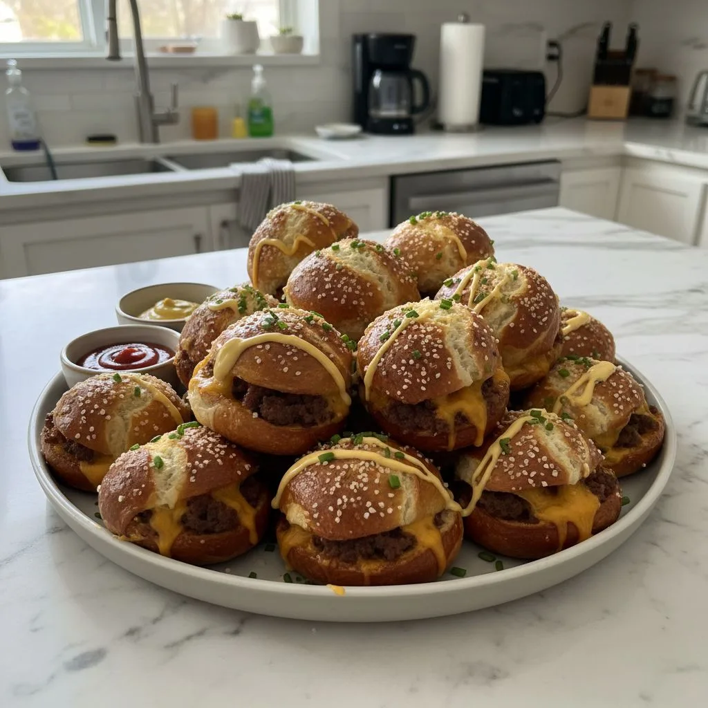 Cheeseburger Pretzel Bombs Recipe: Warm, Cheesy Bites 4 Recipe image