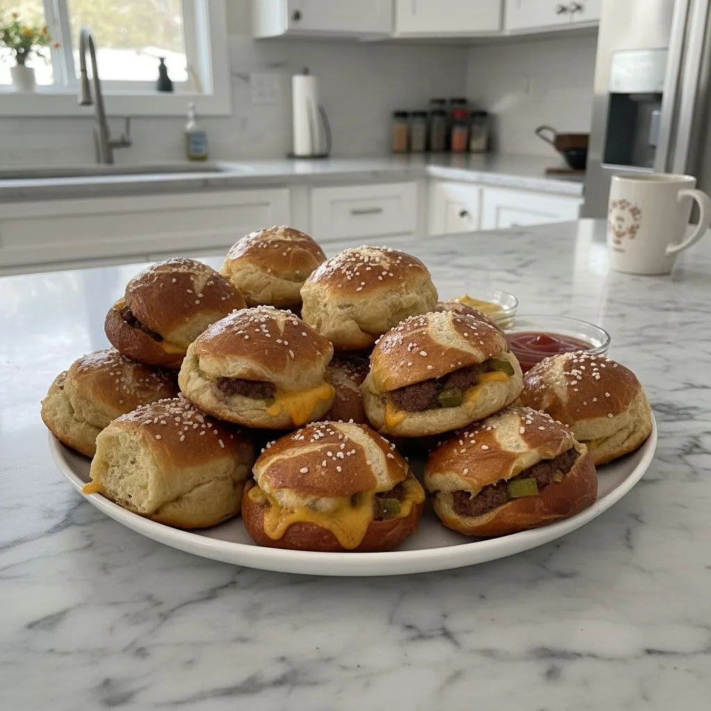 Savory Cheeseburger Pretzel Bombs: Easy Snack Recipe 4 Recipe image