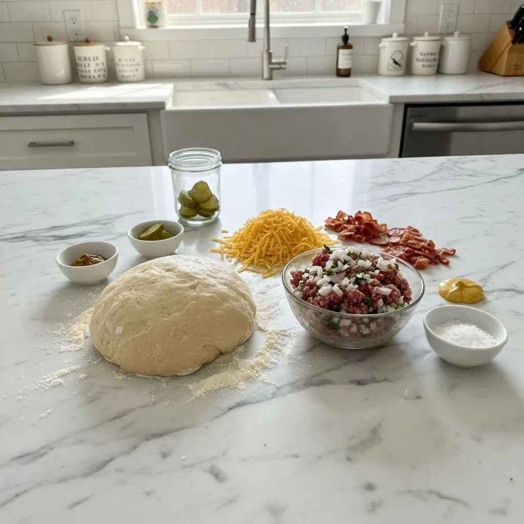 Savory Cheeseburger Pretzel Bombs: Easy Snack Recipe 5 Recipe image