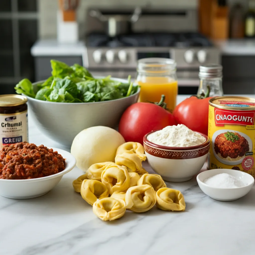 Creamy Cheesy Beef Enchilada Tortellini Bake 5 Recipe image