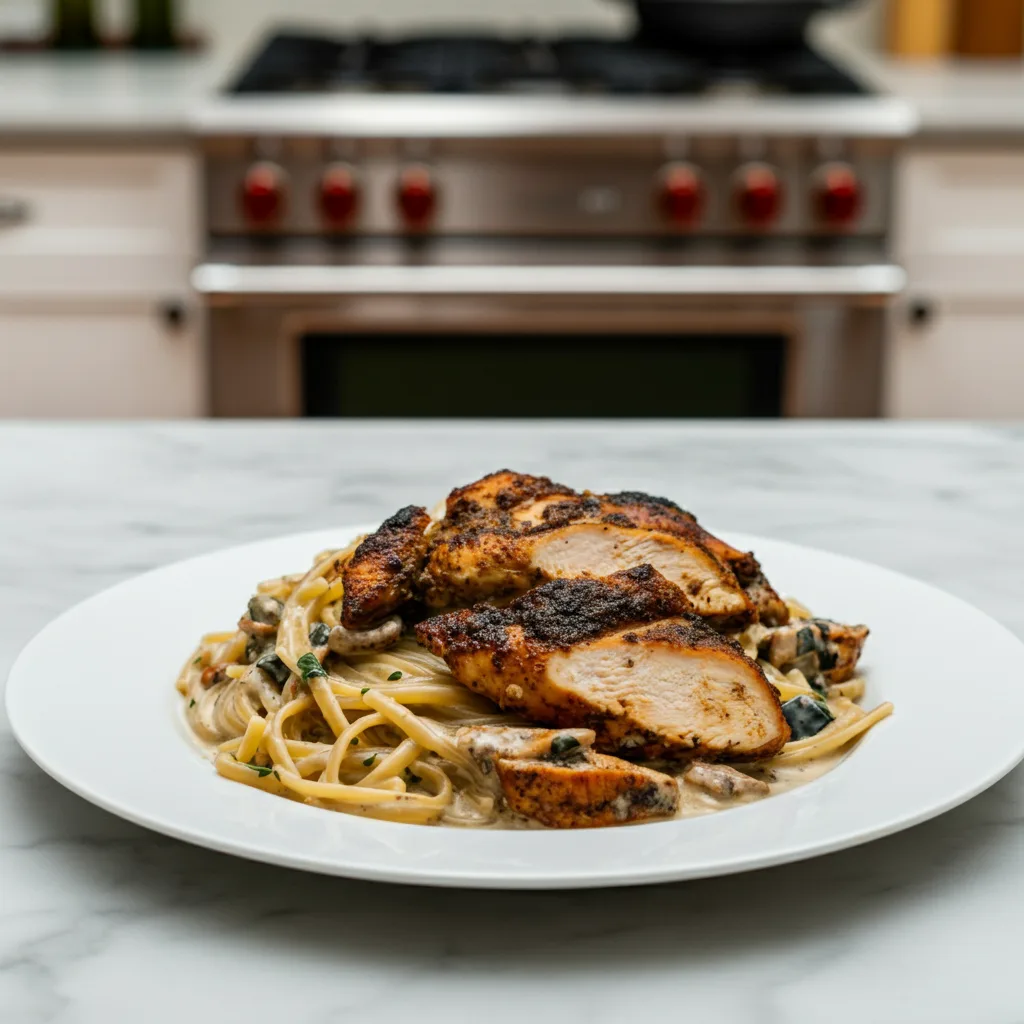 Creamy Blackened Chicken Pasta: A Zesty Weeknight Treat 4 Recipe image