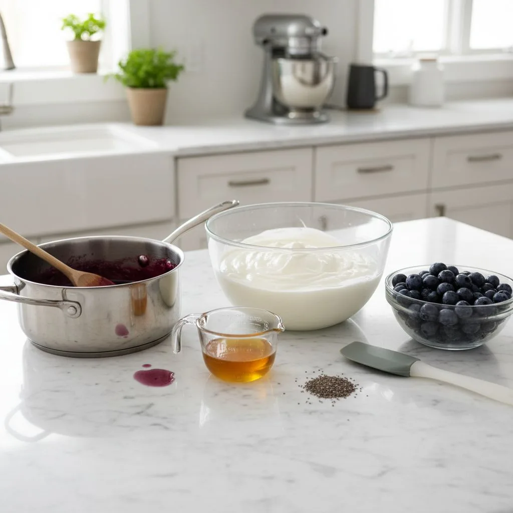 Creamy Blueberry Swirl Yogurt Bites: A Simple Treat 5 Recipe image
