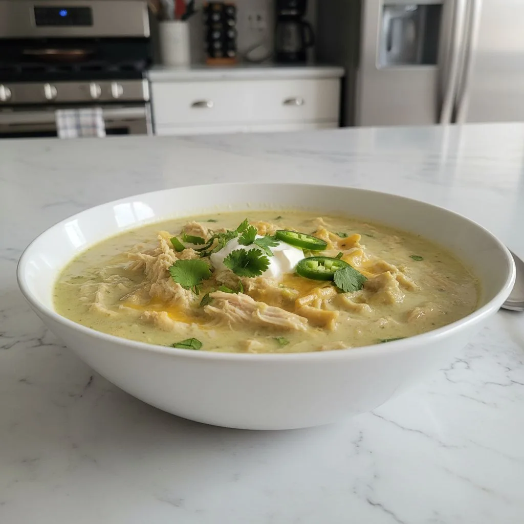 Hearty Creamy Green Enchiladas Chicken Soup 4 Recipe image