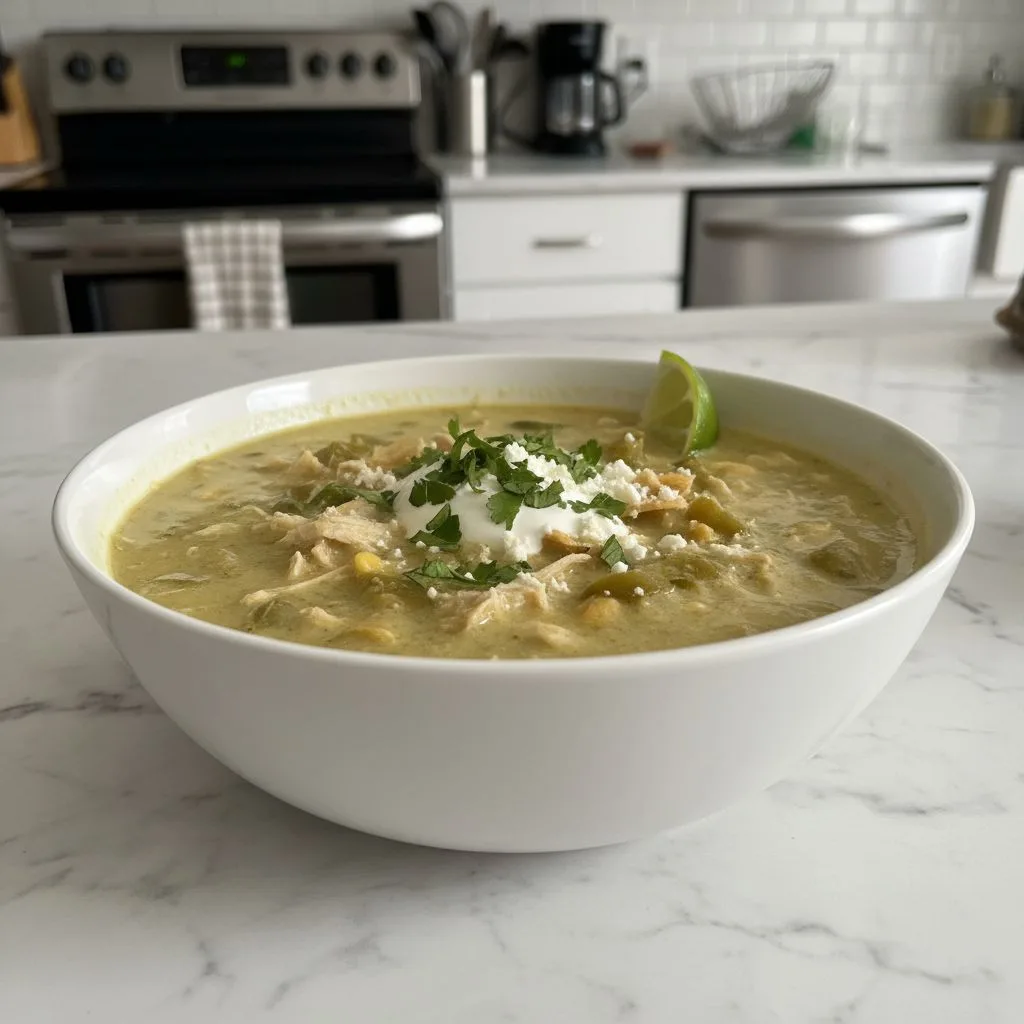 Hearty Creamy Green Enchiladas Chicken Soup
