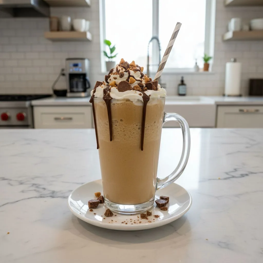 Creamy Reese’s Peanut Butter Frappuccino: Sweet Sip at Home