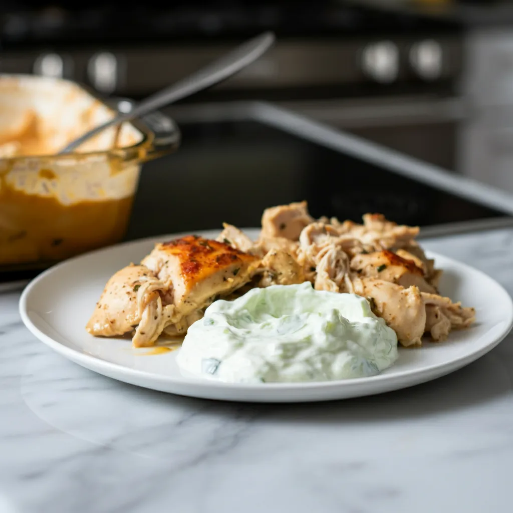 Dump and Bake Chicken Tzatziki: Easy Sheet Pan Dinner