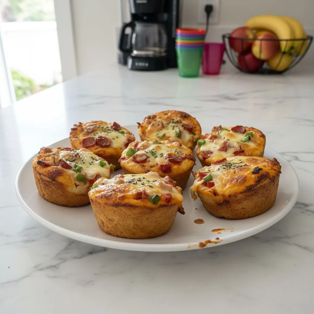 Easy Pizza Muffins for Toddler & Kids 4 Recipe image