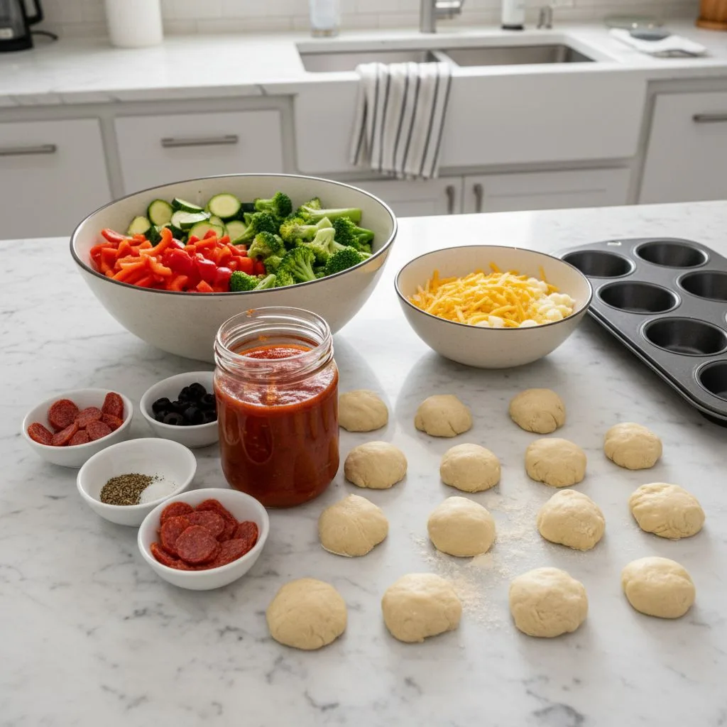 Easy Pizza Muffins for Toddler & Kids 5 Recipe image