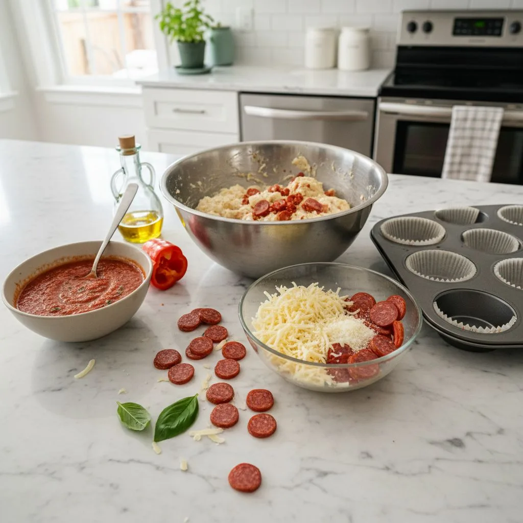 Easy Pizza Muffins: Toddler & Kids' Quick Snack 5 Recipe image