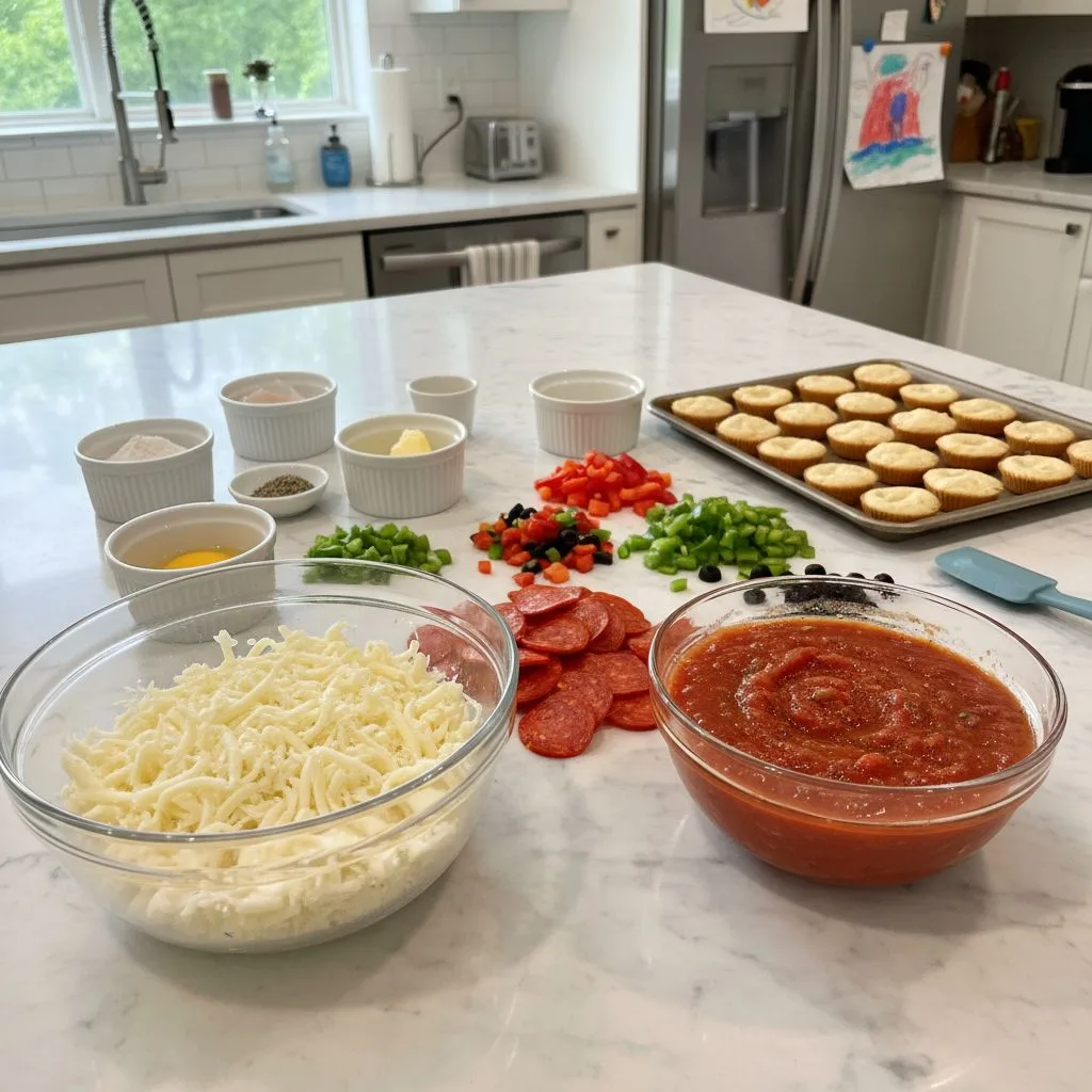 Easy Pizza Muffins for Toddler and Kids: Quick Snack Fun 5 Recipe image