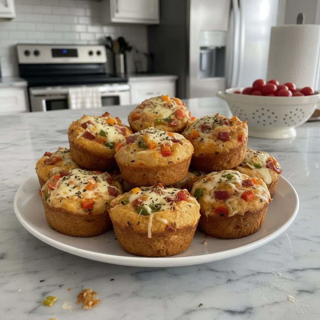 Easy Pizza Muffins for Toddler & Kids