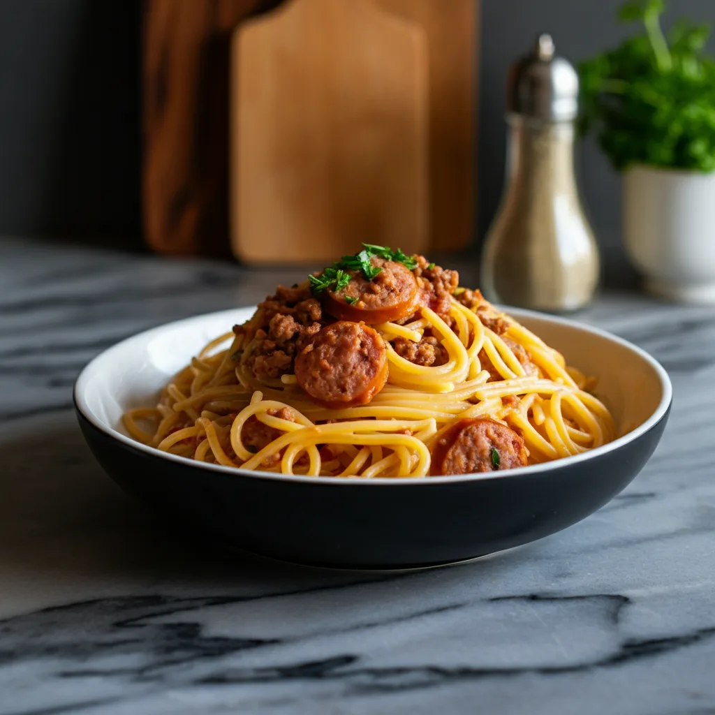 Ground Sausage Spaghetti: My Quick Weeknight Comfort