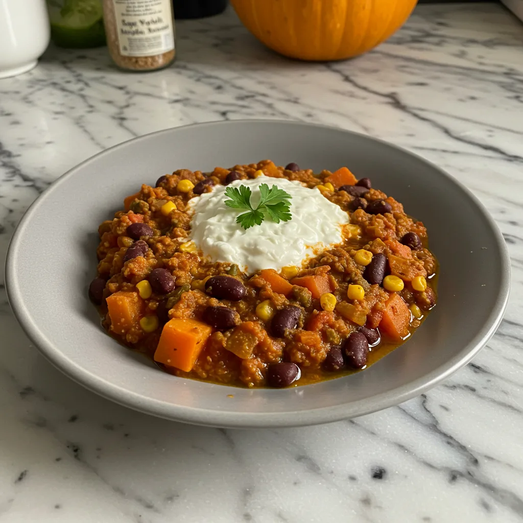 Hearty Vegetarian Pumpkin Chili: A Fall Favorite 4 Recipe image