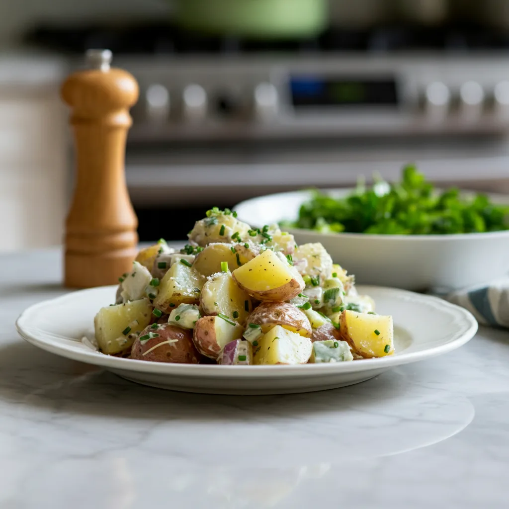 Lemony Chive Potato Salad with Parmesan: Fresh & Zesty