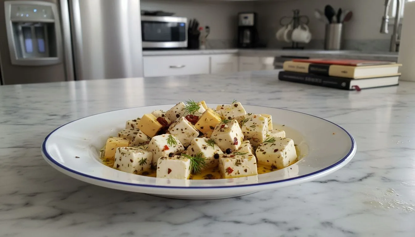 Tangy Marinated Cheese Blocks for Easy Entertaining