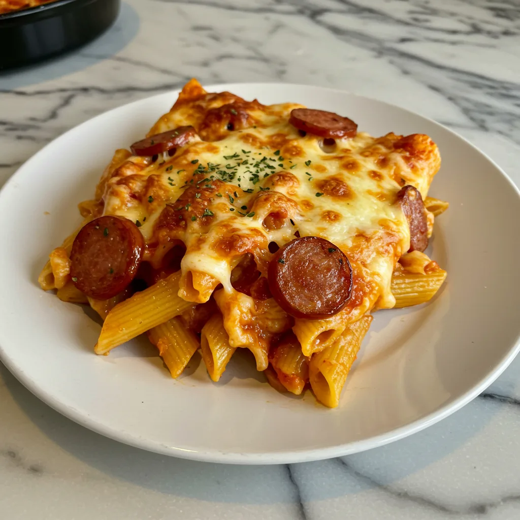 Hearty Pizza Pasta Bake with Sausage 5 Recipe image