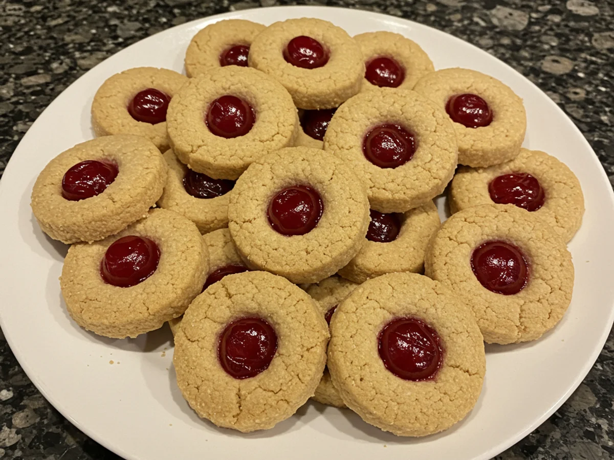 Christmas Maraschino Cherry Shortbread Cookies Delight!