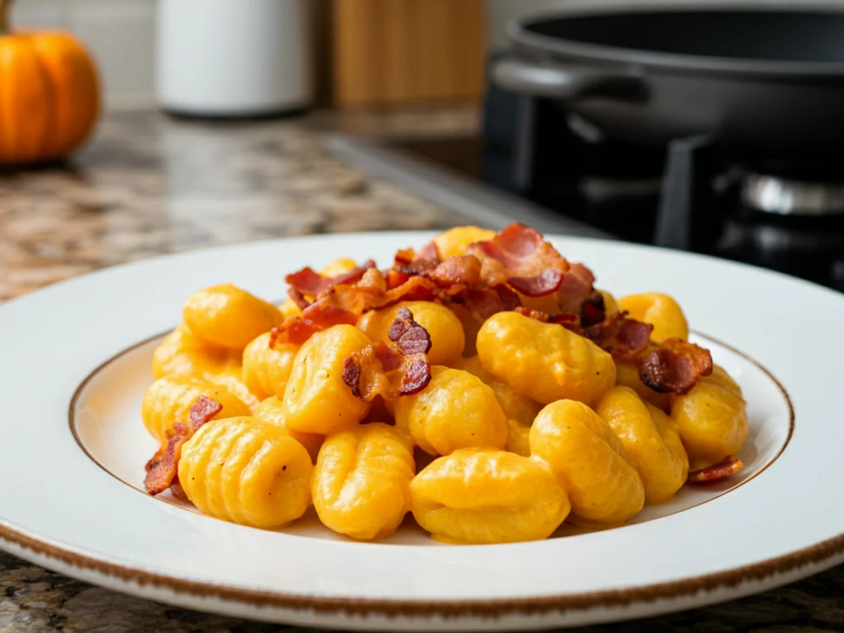 Creamy Pumpkin Gnocchi With Bacon Will Wow Your Taste Buds!