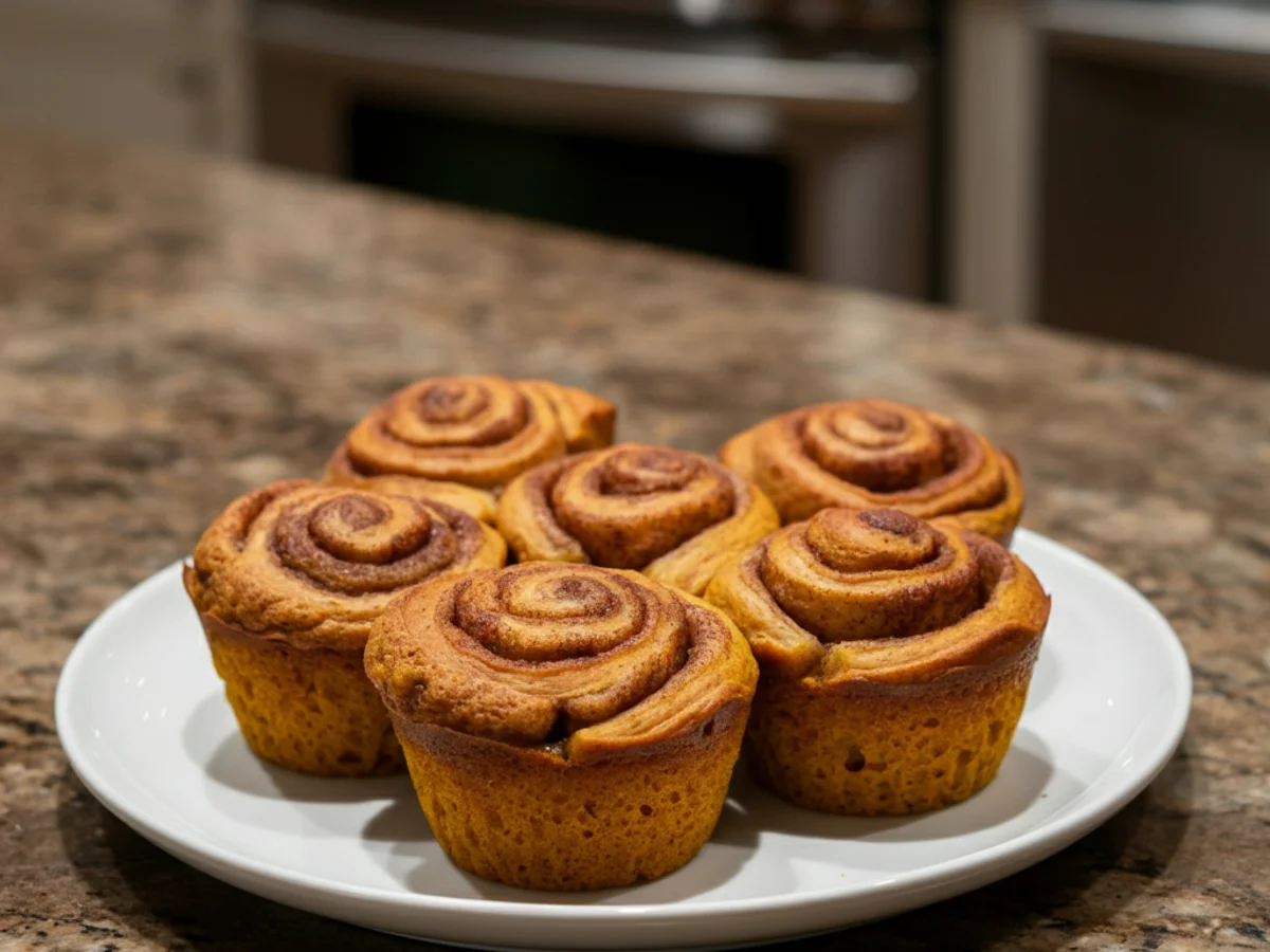 The Best Pumpkin Cinnamon Roll Muffins Ever