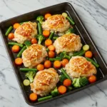 Sheet Pan Parmesan Chicken & Veggies: Simple Weeknight Roast 6 sheet pan parmesan chicken and veggies featured