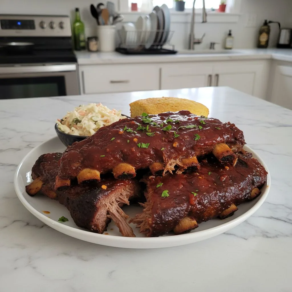 Tender Slow Cooker BBQ Beef Ribs 4 Recipe image