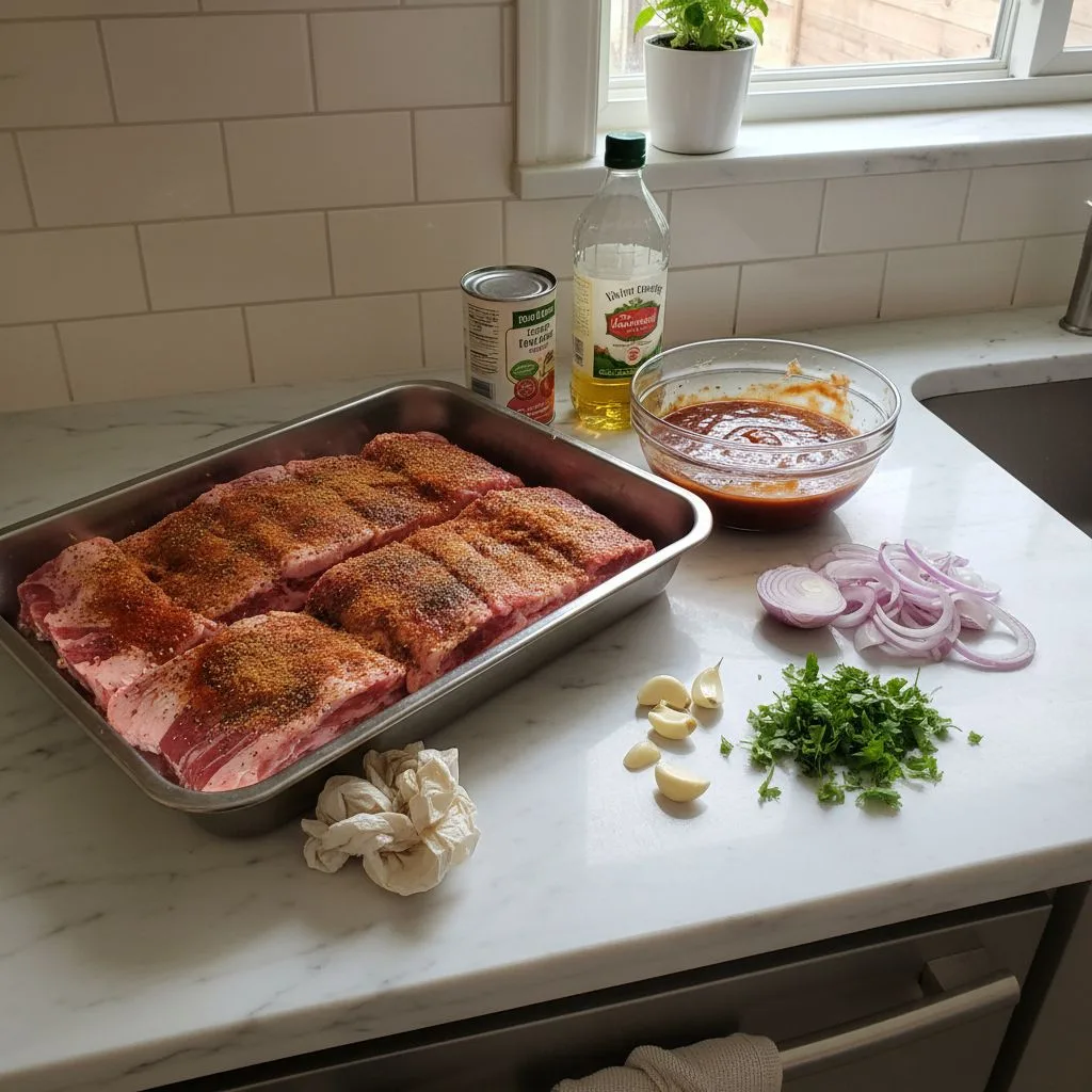 Smoky Slow Cooker Barbequed Beef Ribs Recipe 5 Recipe image