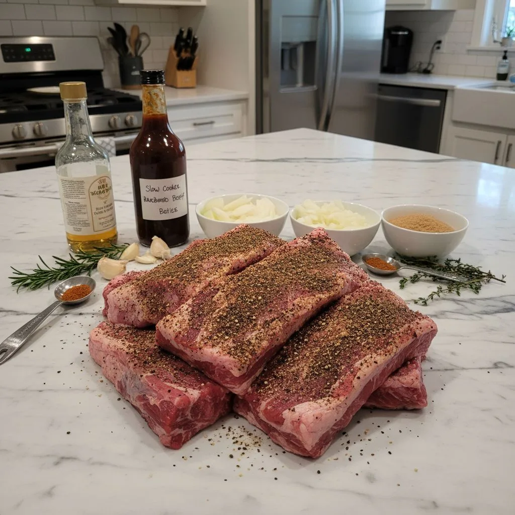 Slow Cooker Barbequed Beef Ribs: Tender & Smoky 5 Recipe image