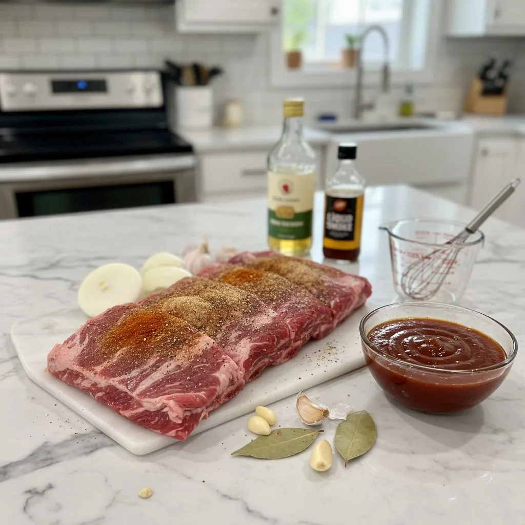 Tender Slow Cooker Barbequed Beef Ribs 5 Recipe image