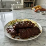 Smoky Slow Cooker Barbequed Beef Ribs Recipe 6 slow cooker barbequed beef ribs featured 1