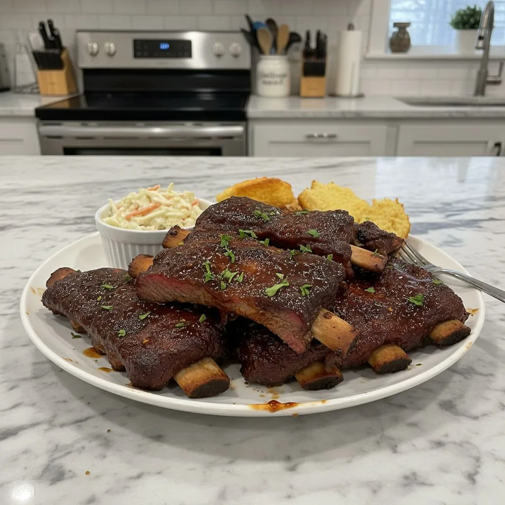 Slow Cooker Barbequed Beef Ribs: Tender & Smoky