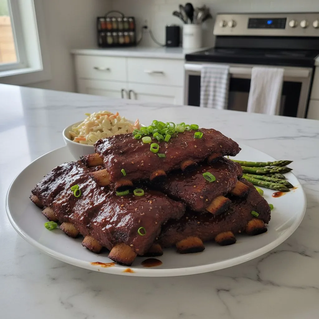 Tender Slow Cooker Barbequed Beef Ribs