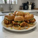 Spicy Bang Bang Chicken Sliders: A Weeknight Flavor Kick 6 spicy bang bang chicken sliders recipe featured