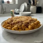 baked butternut mac and cheese with a crispy crust featured