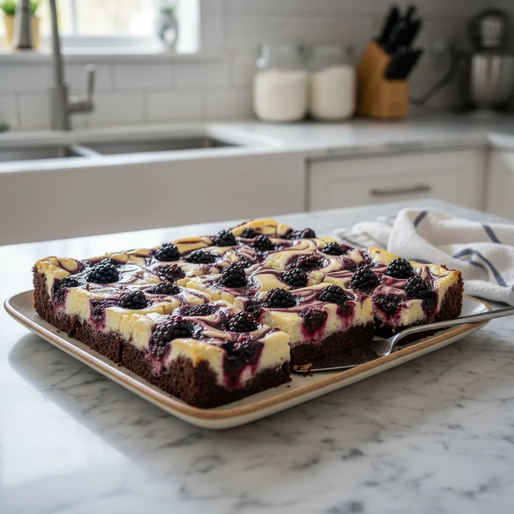 Rich Blackberry Cheesecake Brownies Recipe